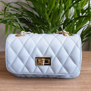 Crossbody leren tas - Licht blauw