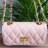 Crossbody leren tas - Licht roze